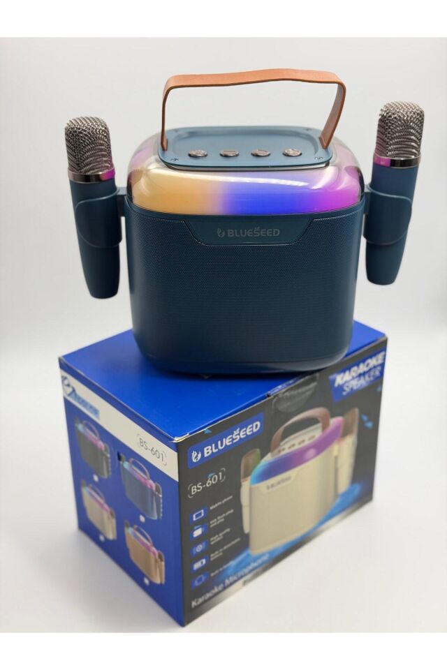 BS-601 BLUETOOTH WIRELESS SPEAKER & KARAOKE MICROPHONES- 20W SİYAH