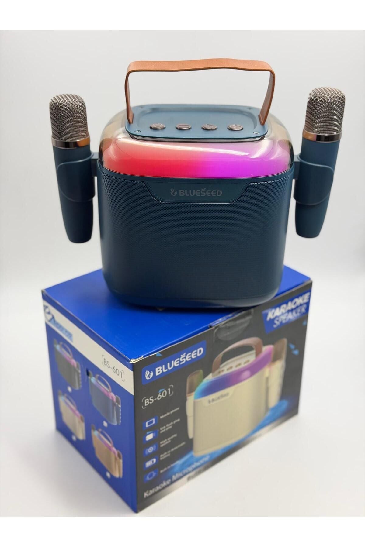 BS-601 BLUETOOTH WIRELESS SPEAKER & KARAOKE MICROPHONES- 20W SİYAH